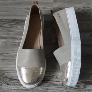 Kaanas Serengeti Slip Sneakers Gold Tan Women's Size 7